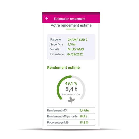 application myluzerne : estimation de rendement par coupe